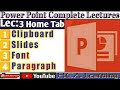 Microsoft PowerPoint home tab in Pashto