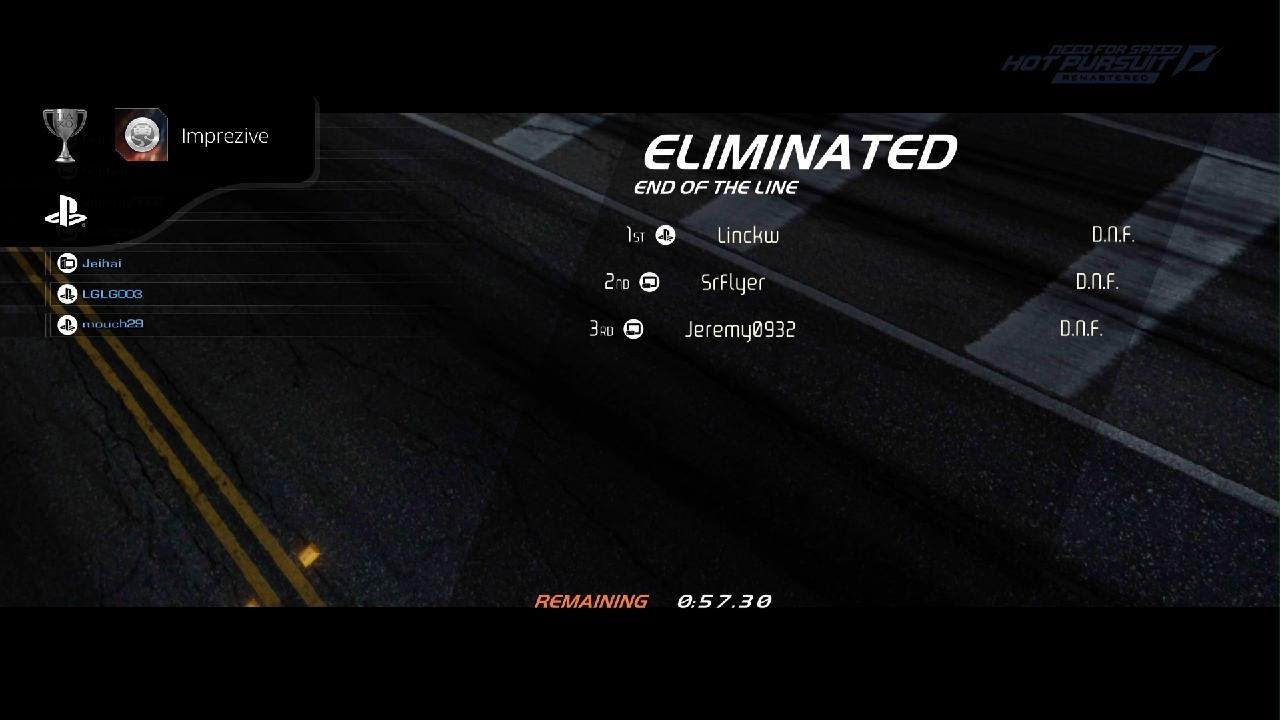 Need for Speed Hot Pursuit Remastered: Mouch's Achievements - Imprezive