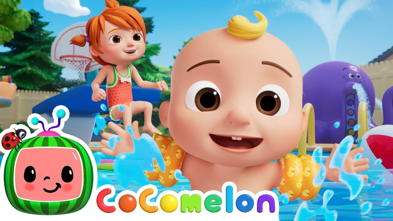 Swimming Song + High Five Song! Summer Activities for Kids ☀️| CoComelon Nursery Rhymes & Kids Songs