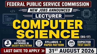 FPSC Computer Science Lecturer Jobs | BS-17 | Ad 3/2026 | Imp, Books & Notes | Solved Papers | Tips