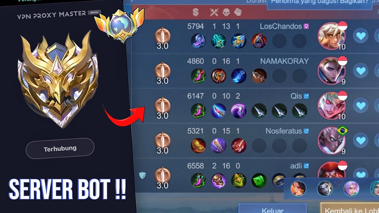 VPN MUSUH BOT 2026 - CARA GANTI SERVER ML 2026