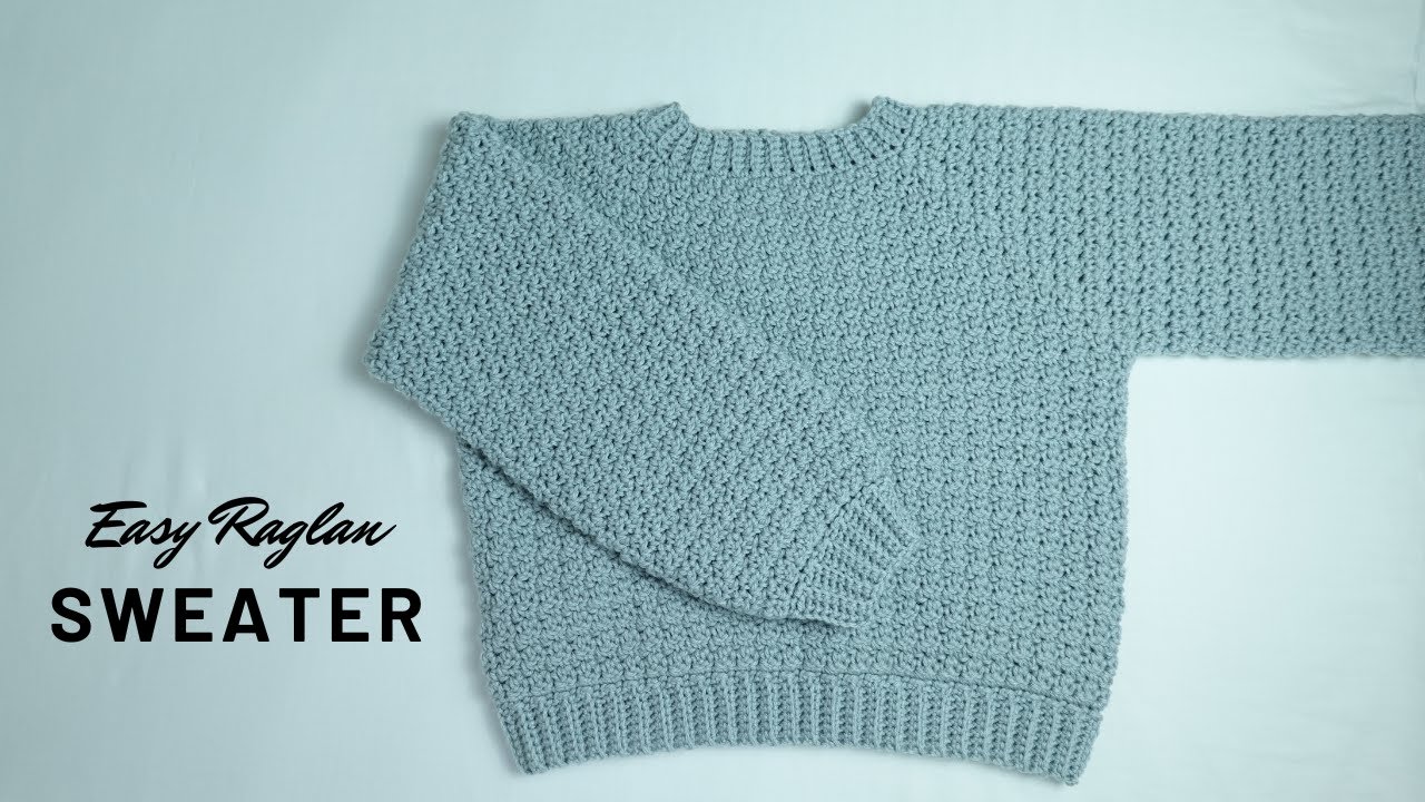 Easy Raglan Crochet Sweater | Beginner Friendly Top Down Sweater - Lemon Peel Stitch