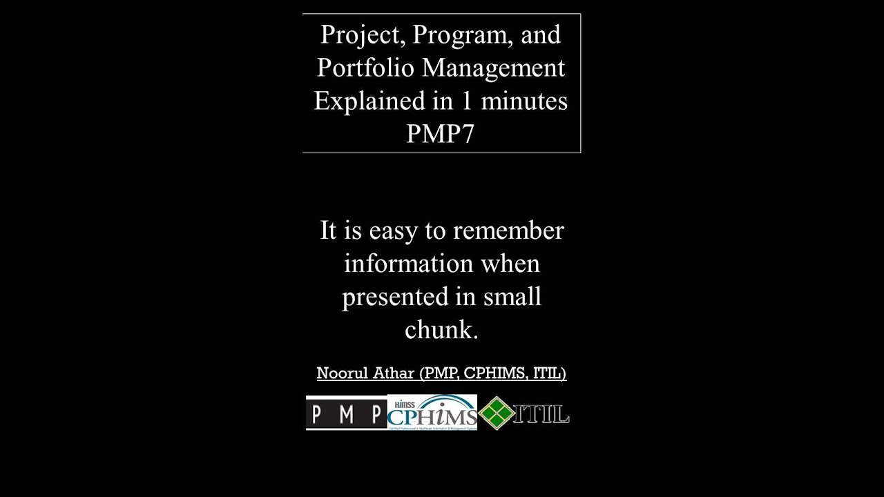 Project, Program and Portfolio Management |PMP7| 