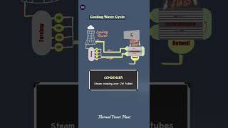 Cooling Water System Explained in 30 Sec ⚡ | Thermal Power Plant #shorts #thermalpowerplant