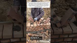 Zig Zag Art of Geometric Brick Laying