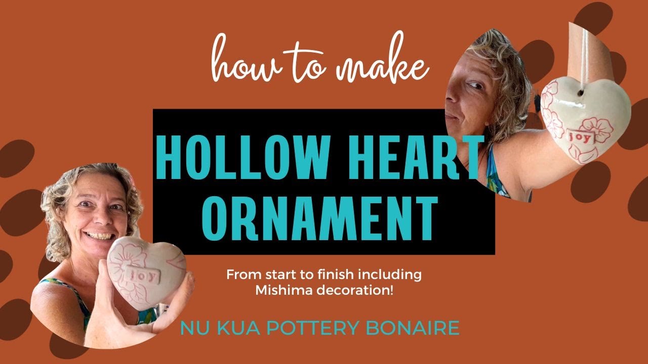 How to make a ceramic hollow heart christmas ornament.