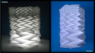 Paper cylinder with Fractal Fold - Hexagon