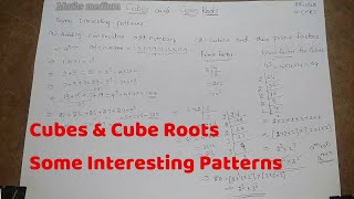 Some Interesting Patterns-Cubes&CubeRoots-8th class-ncert
