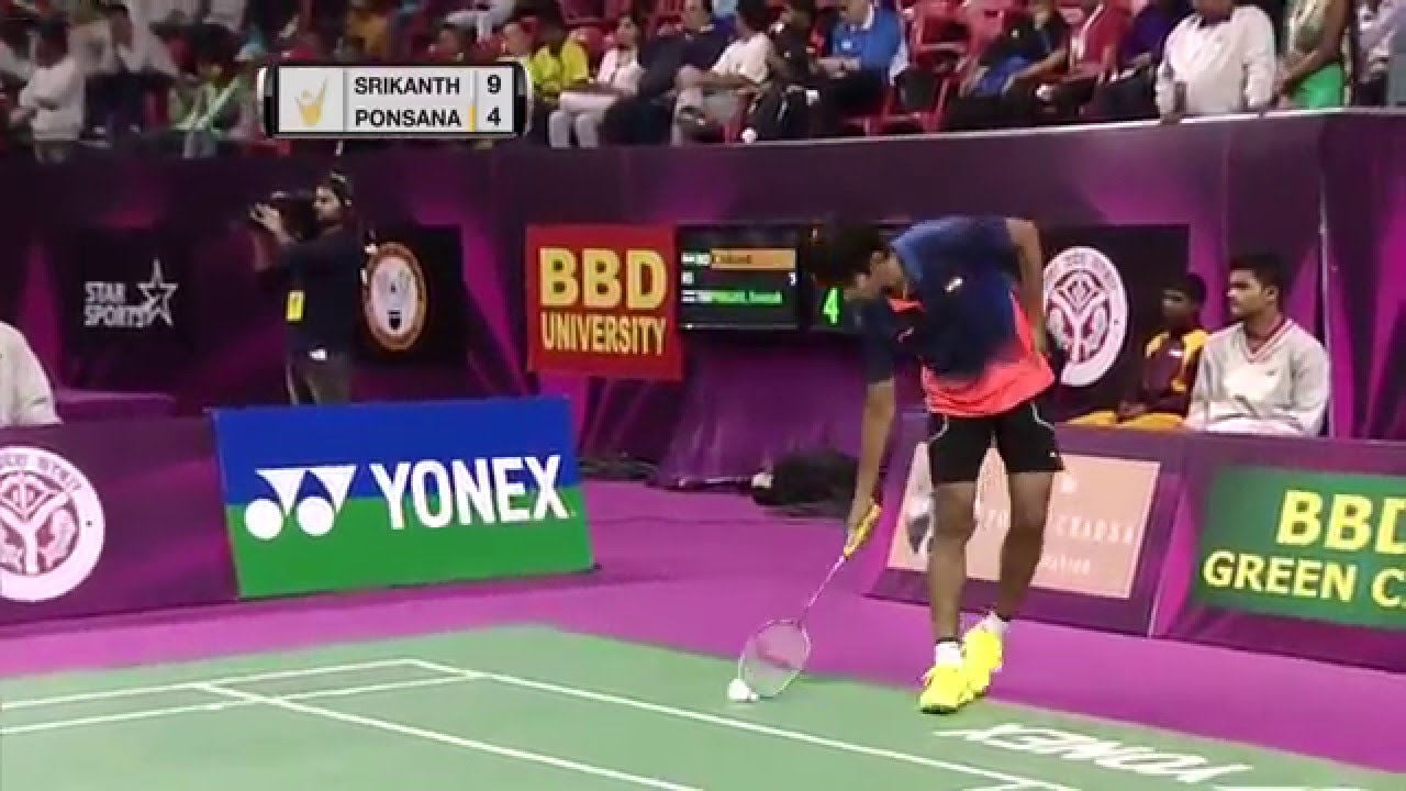 Syed Modi Int'l Badminton Championships 2016 | SF M4-MS | K. Srikanth vs Boonsak Ponsana