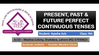 Perfect Continuous Tenses Presentation by Ayesha Aziz 9th Class | English Grammar and Tenses