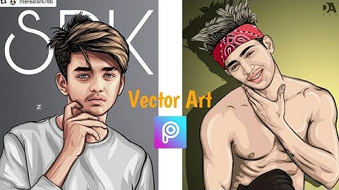 Vector Art|Picsart Draw Tool Cartoon photo Editing |Make VectorArt Portrait photo editing in PicsArt