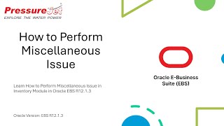 How to Perform Miscellaneous Issue | Oracle EBS R12
