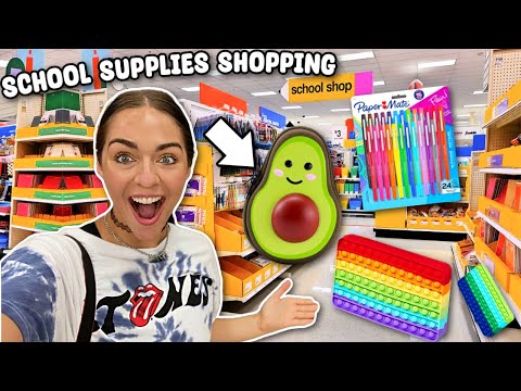 BACK TO SCHOOL SUPPLIES SHOPPING FOR FIDGET SUPPLIES ONLY + GIVEAWAY 😱🛍📚✏️✂️