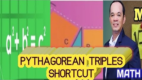 PYTHAGOREAN TRIPLES - PYTHAGOREAN THEOREM (MATH SHORTCUT)
