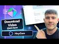 How To DOWNLOAD Video From HeyGen (Easy Tutorial) 2026