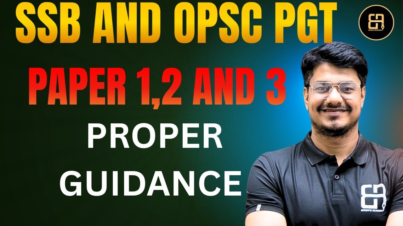SSB & OPSC PGT 2026 Master Plan 🔥 | Paper 1, 2 & 3 Complete Strategy | How to Crack PGT in First