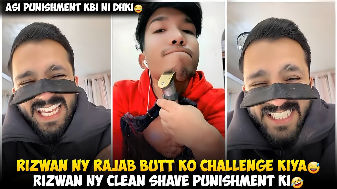 Rizwan Ny Rajab Butt Ko Challenge Kiya | Rizwan Ny Clean Shave Punishment Kar di | Rajab Vs Rizwan 