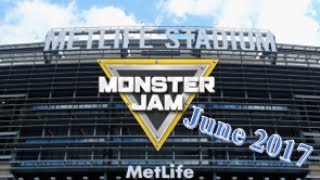Monster Jam at MetLife Stadium 6-17-17: Gas Monkey Garage 2 Wheel Skills Challenge