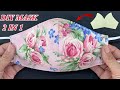 New Design Diy Face Mask 2 IN 1 Easy Pattern Sewing Tutorial | How to Breathable Face Mask At Home |