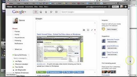 Teach Yourself Video - Embed video on Google+