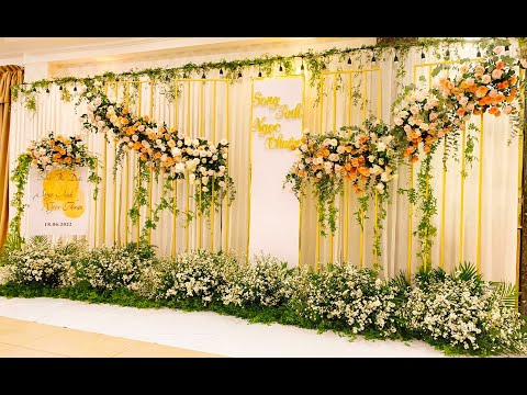 Video Trang trí hoa tươi tiệc cưới tại Quận 5 - Lối đi -Bàn... - youtube