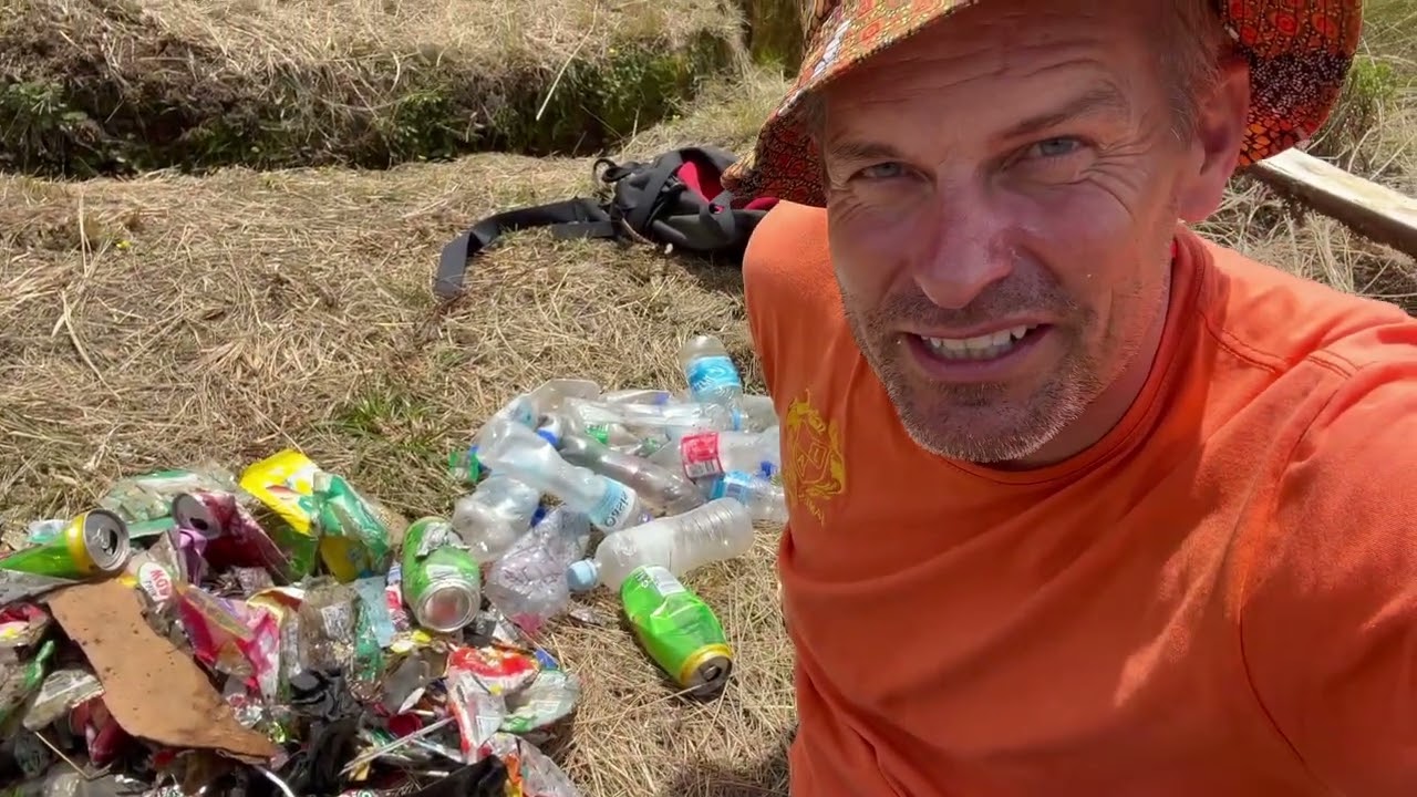 Rubbish on highest mountain in PNG Mt Wilhelm (4509 m).