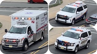 Paterson NJ Fire Department EMS-7 Transporting W/ ALS Sprint Unit 5 & PCSO Unit 664 Following. Profile