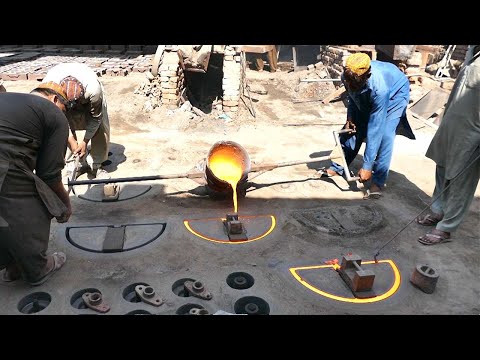 Amazing Metal Parts Casting Process in a Cast Iron Factory