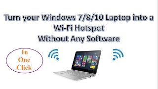 Turn your Windows Laptop into a Wi-Fi Hotspot Without Any Software screenshot 3