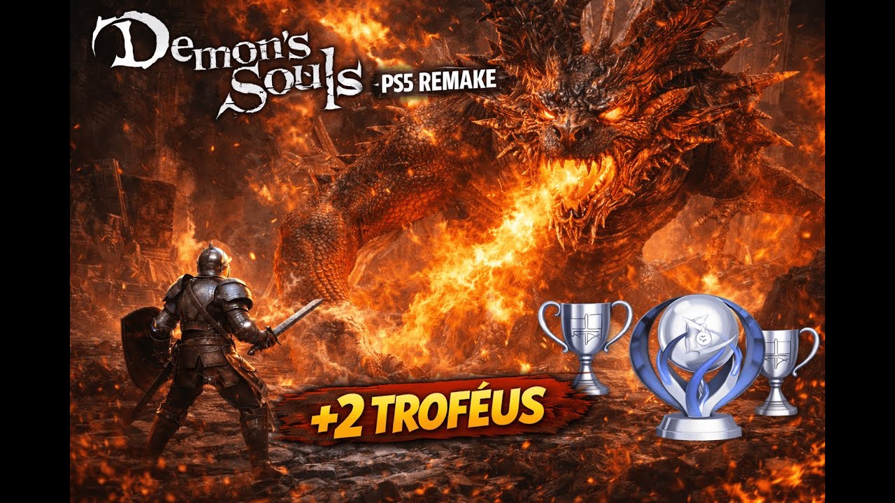 Derrotei o dragon god e peguei 2 troféus - Demon's Souls