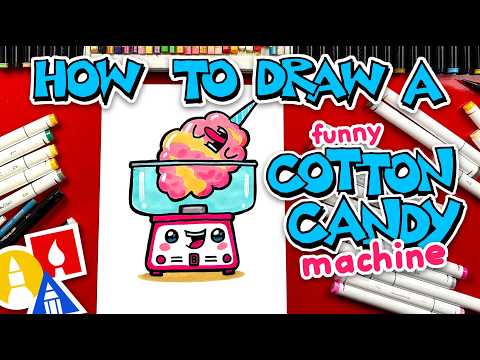 How To Draw A Cotton Candy Machine