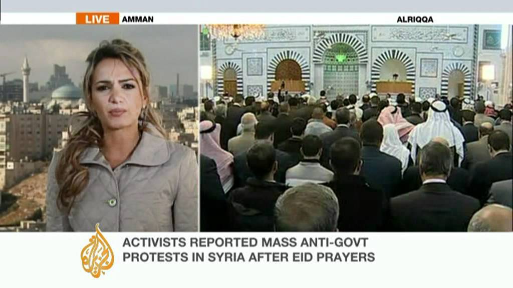تظاهر أردنيون تضامناً مع الشعب السوري