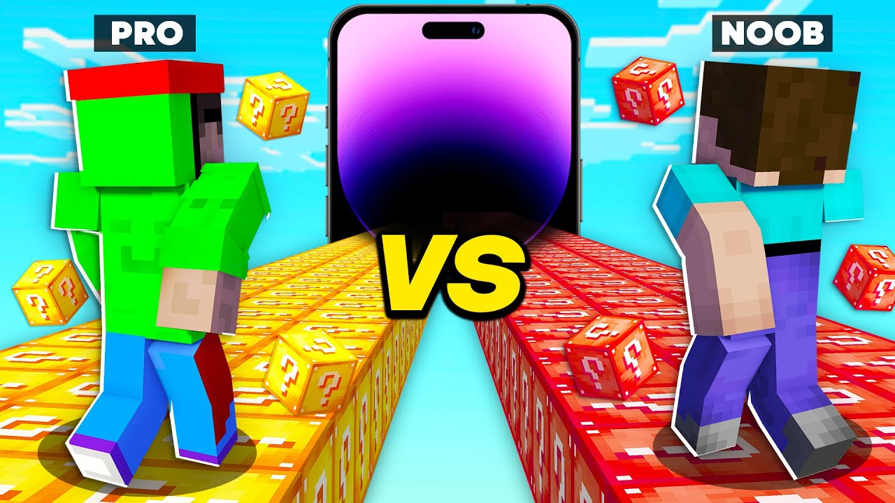 IPHONE 15 PRO MAX SUPER LUCKYBLOCK RACE In Minecraft!