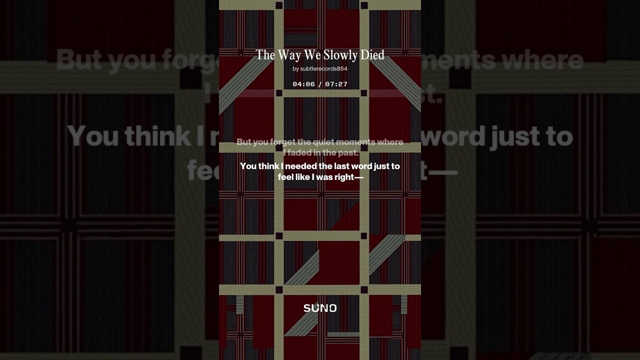 The Way We Slowly Died - written by Matt Roseworne