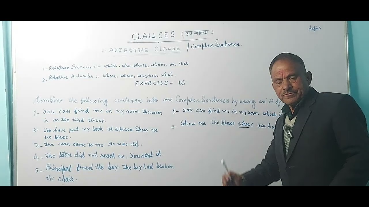 Clause/Adjective Clause/who,which,whom,whose,that/when,where,how,as,that/ Complex sentence