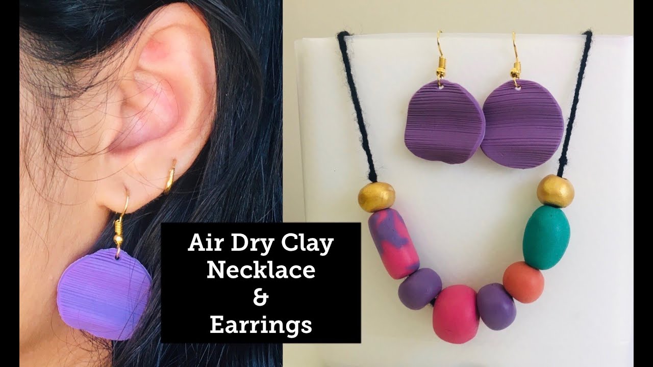Making Earrings using Air- dry Clay | Sharing my process & Supplies -  YouTube