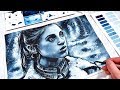 WATERCOLOR PAINTING WITH ONLY 1 COLOR ! Monochrome Painting for Beginners