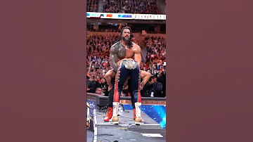 Cody Rhodes sent Roman Reigns through the announce table! 😯 #WrestleMania