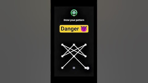 New Pattern Danger ⚡  Screen Lock Status #lock #smartphone #pattern #shorts #pruthavirajtate0045