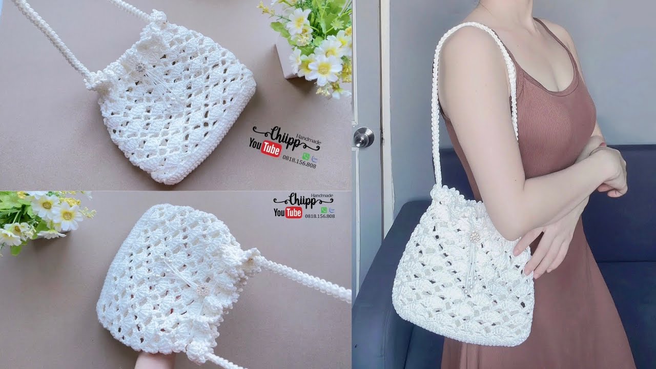 [ENG] Móc túi sách tiểu thư xinh xắn 🌸 Crochet Shoulder Bag