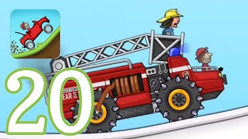 HILL CLIMB RACING - Gameplay Walkthrough Part 20 - FIRE TRUCK (iOS, Android)