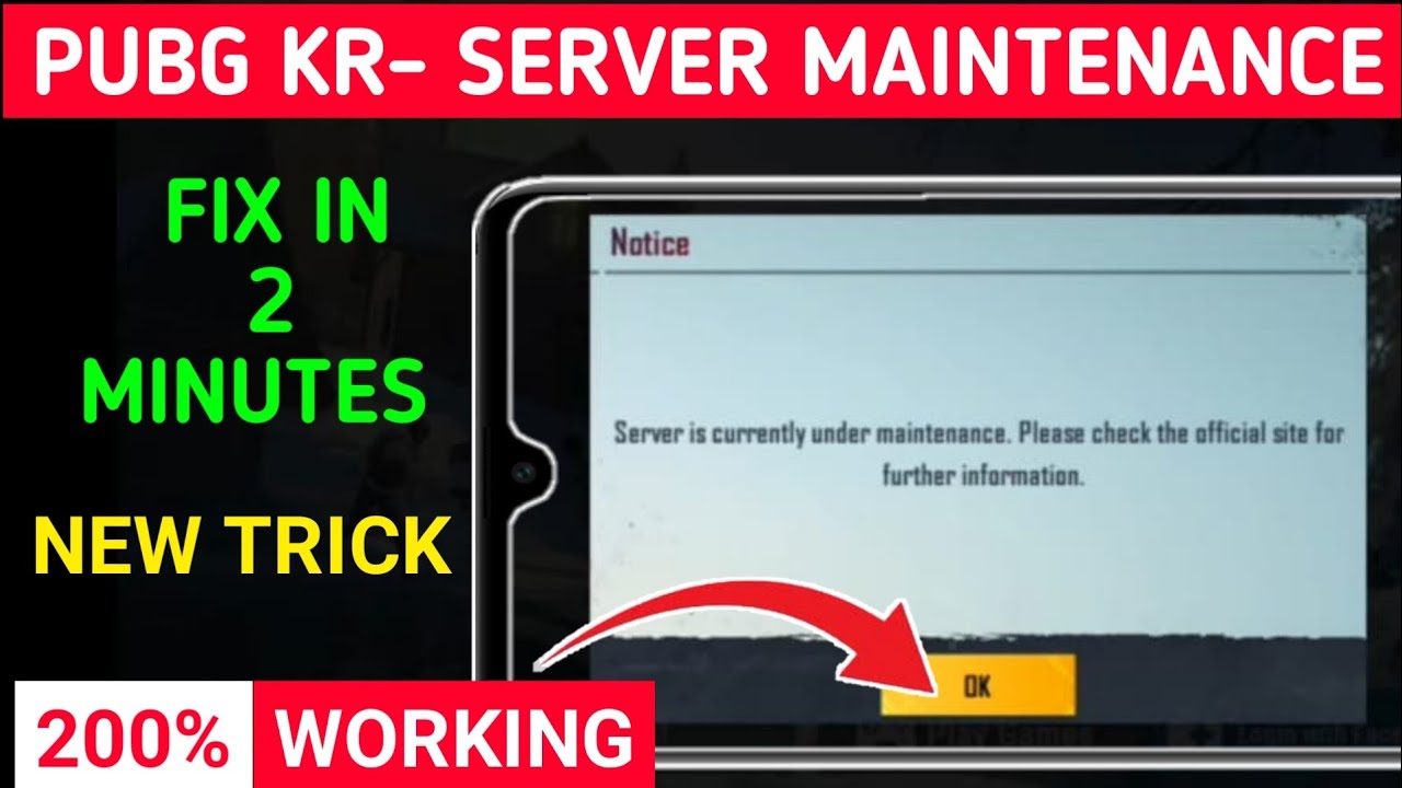 Pubg KR Server Is Currently Under Maintenance problem fix || Pubg kr ...
