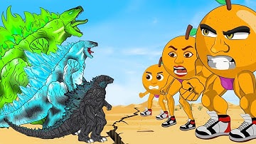 Rescue Tail Godzilla & KONG, PYTHON, SHARK Monster Tail Size Comparison #2 Godzilla & KONG Cartoon