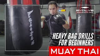 Muay Thai Southpaw Heavy Bag Drills | Sam-A Gaiyanghadao