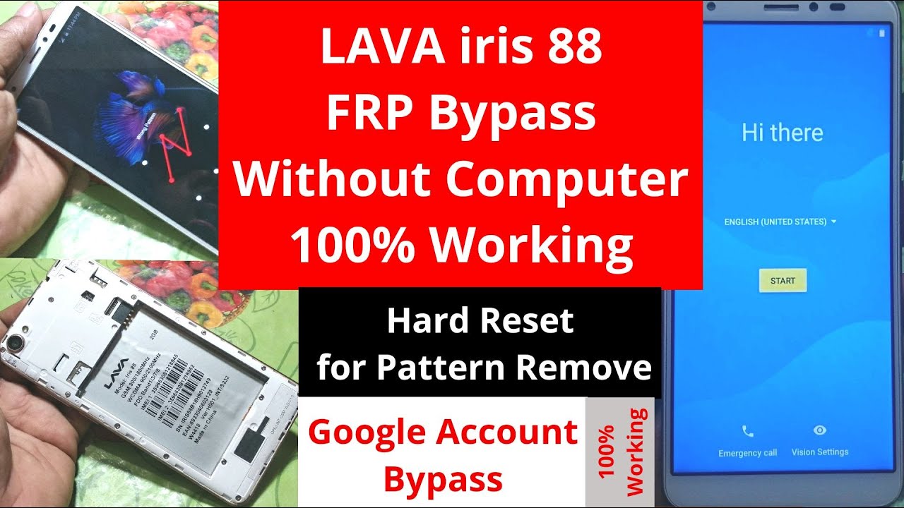 LAVA iris 88 Frp Bypass Google Account Verification & Remove Pattern Lock Without PC 100% Working