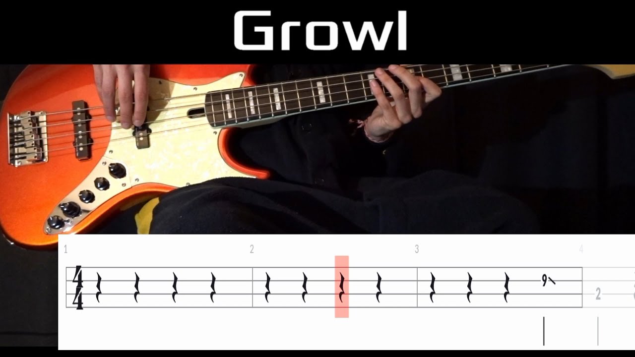 Growl 으르렁 (EXO) - Bass Cover WITH TABS