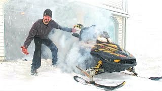 WE FIXED THE SNOWMOBILE !!