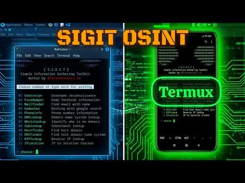 How to Install and Use SIGIT OSINT on  Kali Linux & Android (Complete Beginner Guide)