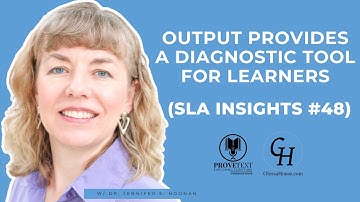1160. Output as a Diagnostic Tool for Learners (SLA Insights #48) - #provetext #sla #english