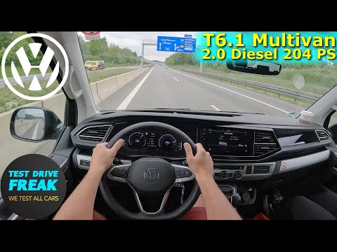 2022 Volkswagen T6.1 Multivan 2.0 TDI 4Motion 204 PS TOP SPEED AUTOBAHN DRIVE POV